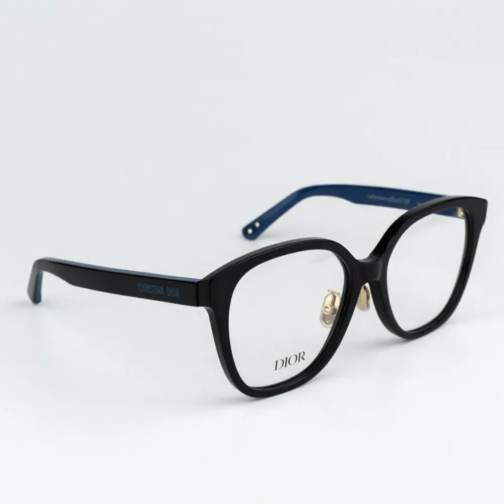 NEW Dior LAPARISIENNEDIORO S3F 1000 Shiny Black Blue Women Eyeglasses